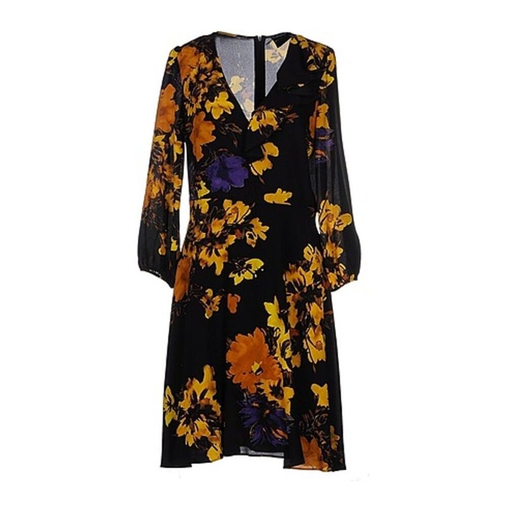 NWT $445 Atos Lombardini floral silk dress.‎ IT 44 US 6